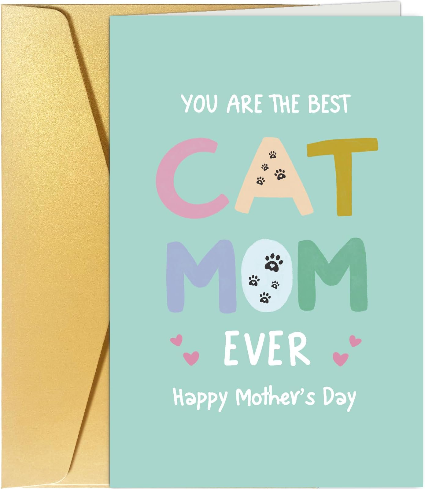 Spercy Funny Mothers Day Card for Cat Mom, Humorous Mothers Day Card for Cat Lovers, You Are the Best Cat Mom Ever