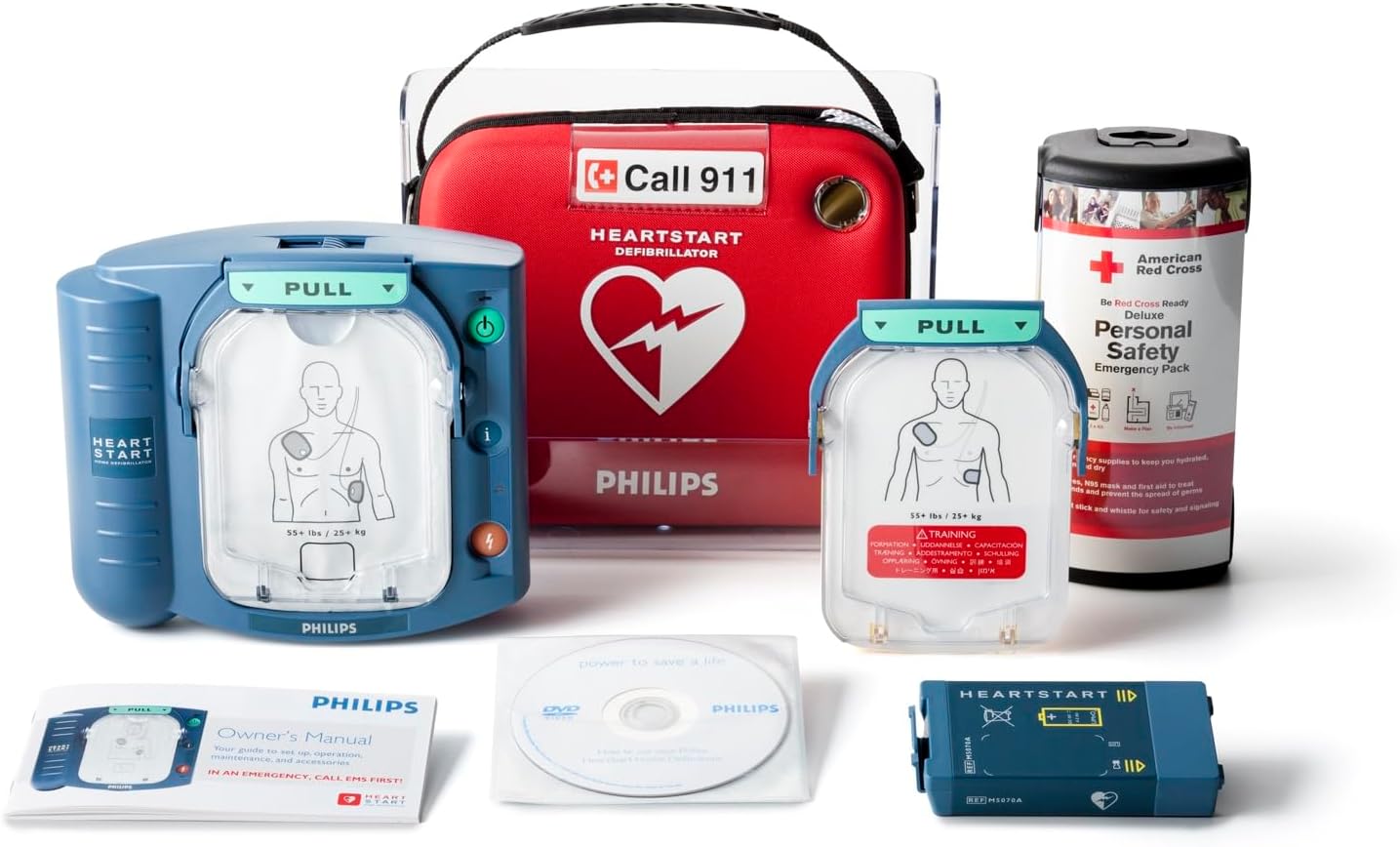 - Philips HeartStart Home AED Defibrillator, Value Package M5068A-C04