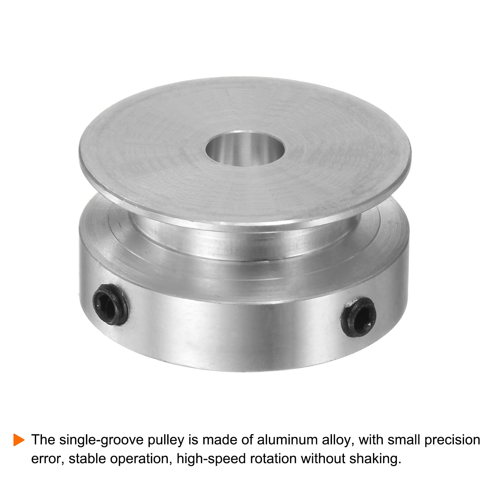 sourcing map Polea de Ranura Única 8mm 30mm Aleación de Aluminio con Llave Hexagonal para Máquina de Perforación