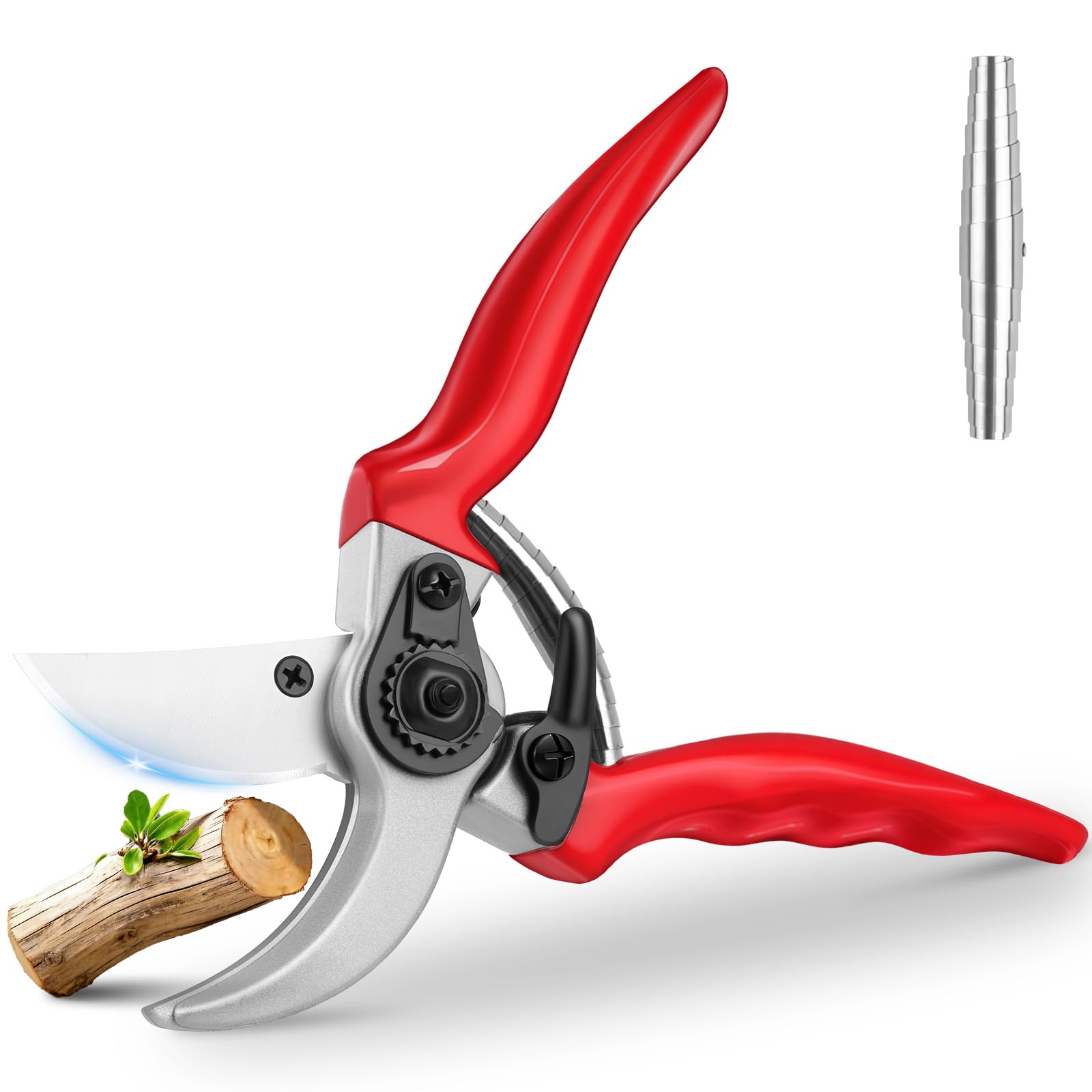 Ainiv Bypass Garden Secateurs, Gardening Pruning Shears, Heavy Duty Hand Pruners Gardening Scissor, Non-Slip PVC Coated Handles, Lightweight & Ergonomic, Garden Scissors for Plants, Hedges and Flowers