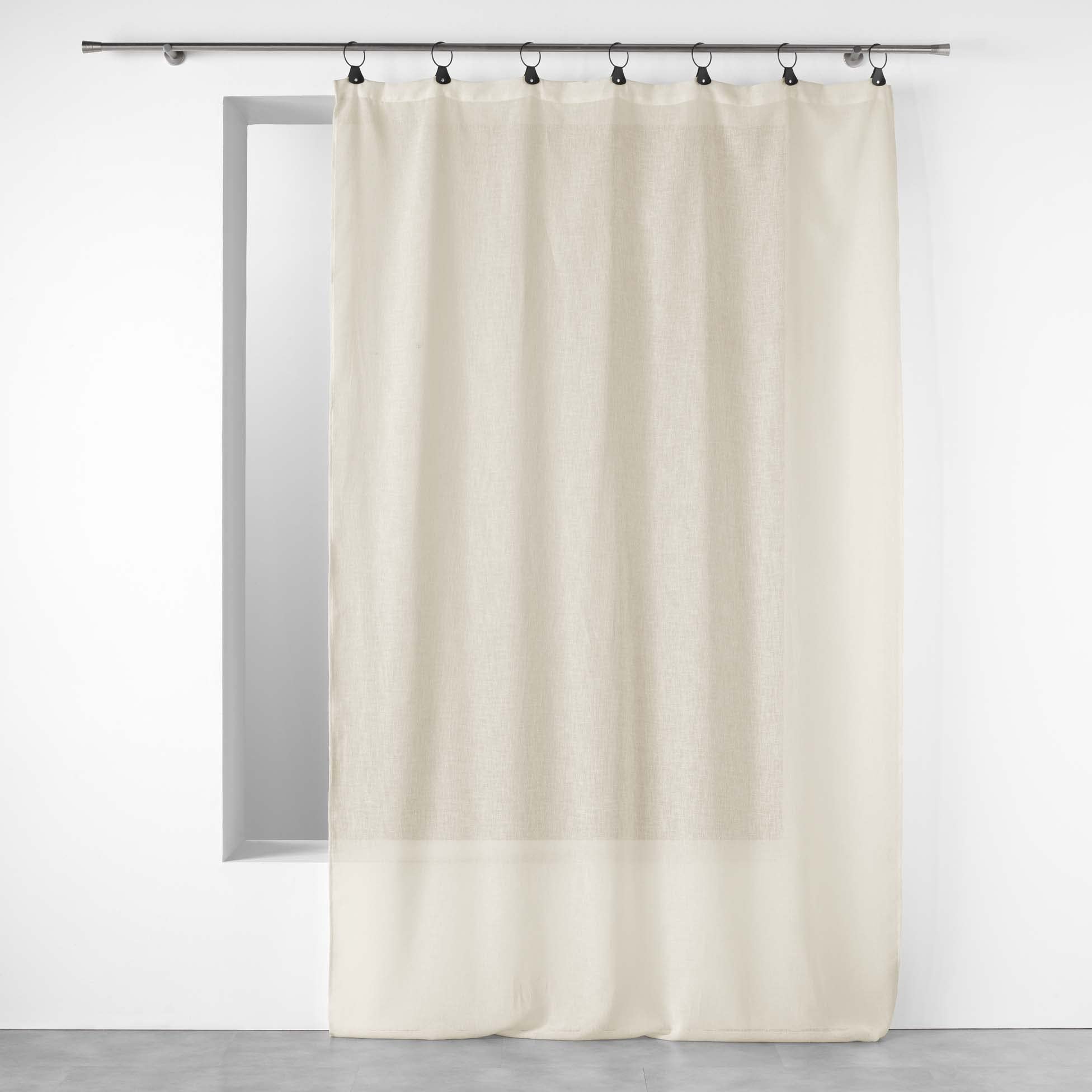 Douceur d'Intérieur, Linka Natural Voile Eyelet Curtain 140 x 240 cm