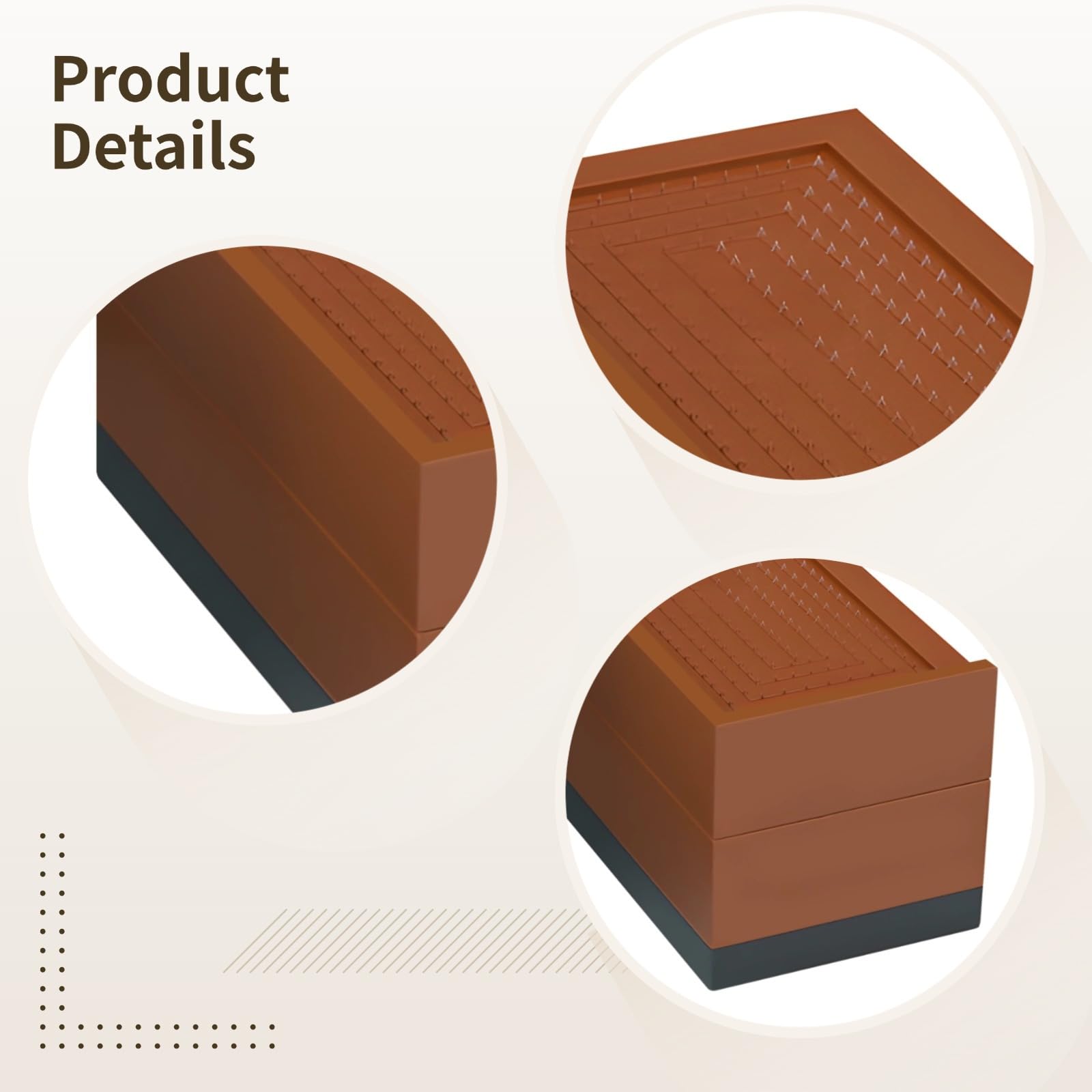 Bosreroy 4 Pcs Heavy Duty Furniture Risers for Couch, Bed, Table, Sofa, Adjustable Stackable Lift for Dorms