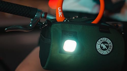 Miniatura 6 de ULAC COURSIER PULSE 1.1L Neo Porter Bolsa de alimentación para bicicleta para manubrio, con ojal frontal que acomoda luces y gafas de sol y una