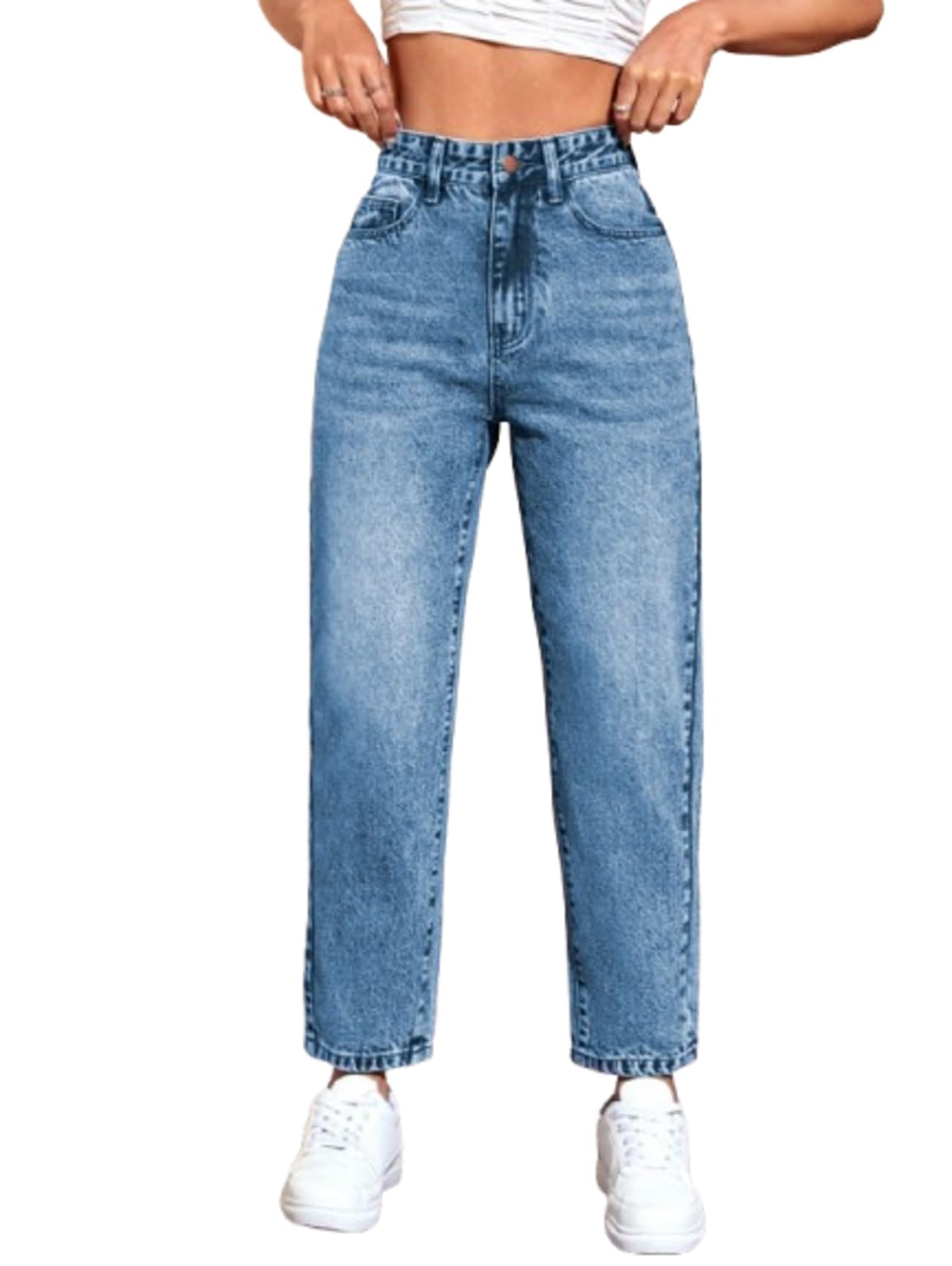 Ben Martin Mom Fit Jeans for Women || High Waist Tapered Fit Stretchable Jean's Pant for Women's || Relax Fit Carrot Jean:s || Stylish Jean,s for Woman || Casual Denim Mom Jean::s
