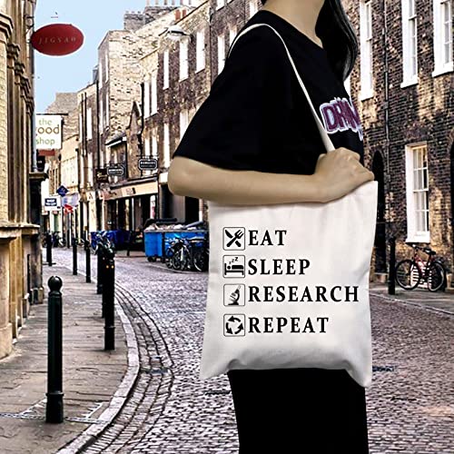 Bolso Tote Eat Sleep Research Repeat para investigadores miniatura 2
