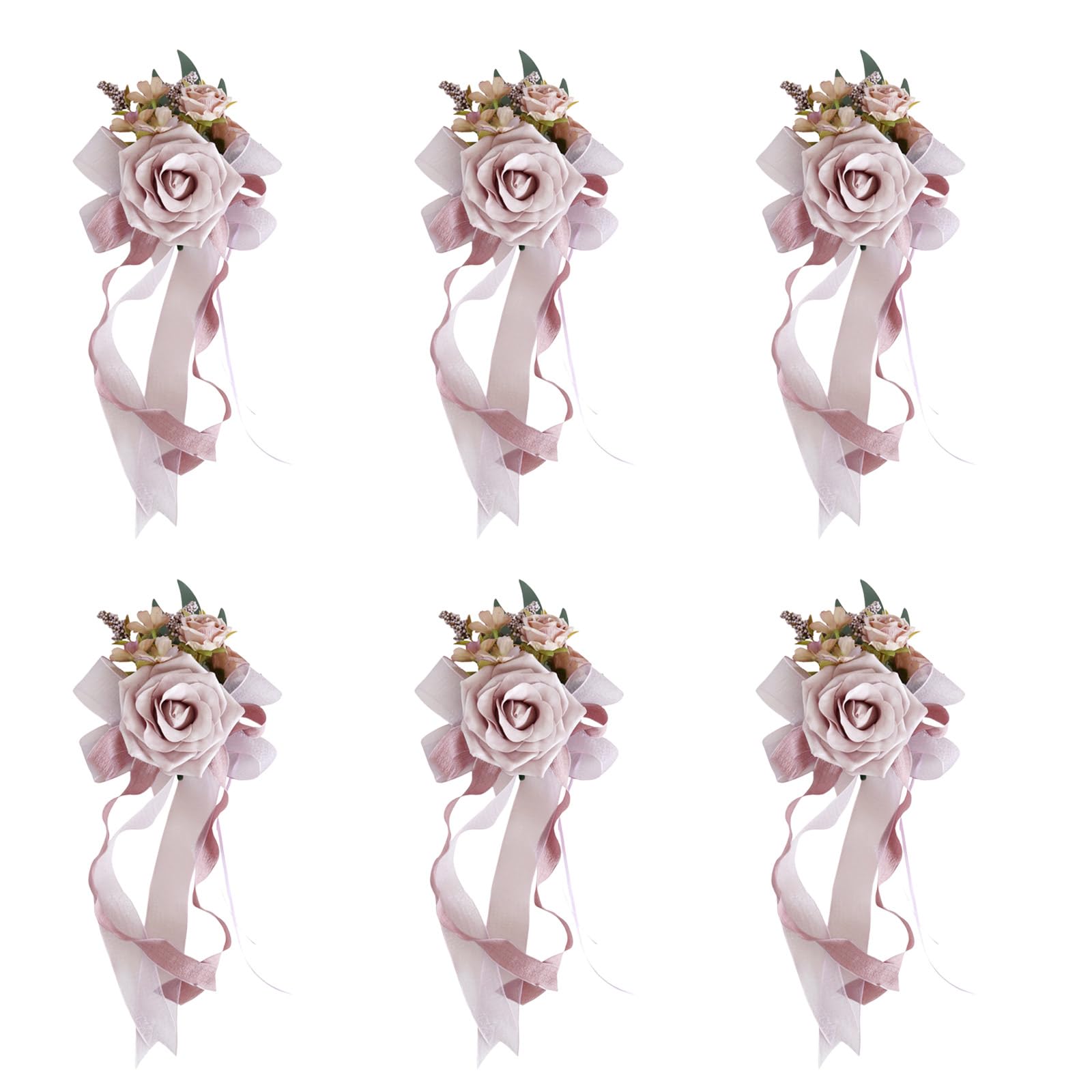Roses artificielles de mariage en soie pour poignées de voiture haut de gamme