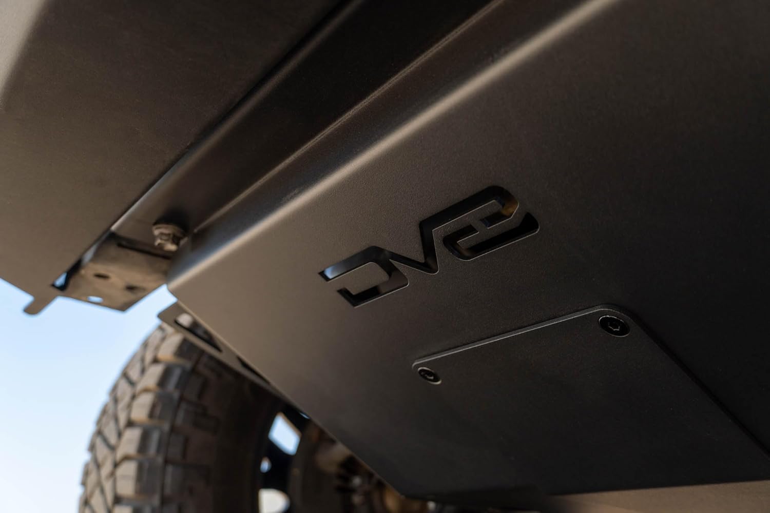 DV8 Front Skid Plate for 2016-2023 Toyota Tacoma | Features Oil Filter & Drain Bolt Access Covers | Pairs with DV8 Front Bumpers for 3rd Gen Tacoma | Fully Bolt-On | Micro-Texture Black Powder Coat