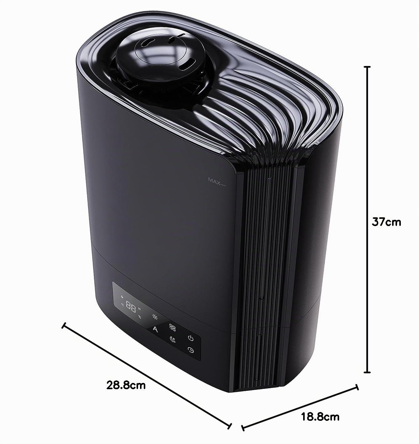 Umidificatore 6 Litri Casa Ambiente A Ultrasuoni Temperatura Costante Super Silenzioso Funzione Timer Autospegnimento 8 Modalità Di Utilizzo Con Luci LED Design Palpala Colore Nero