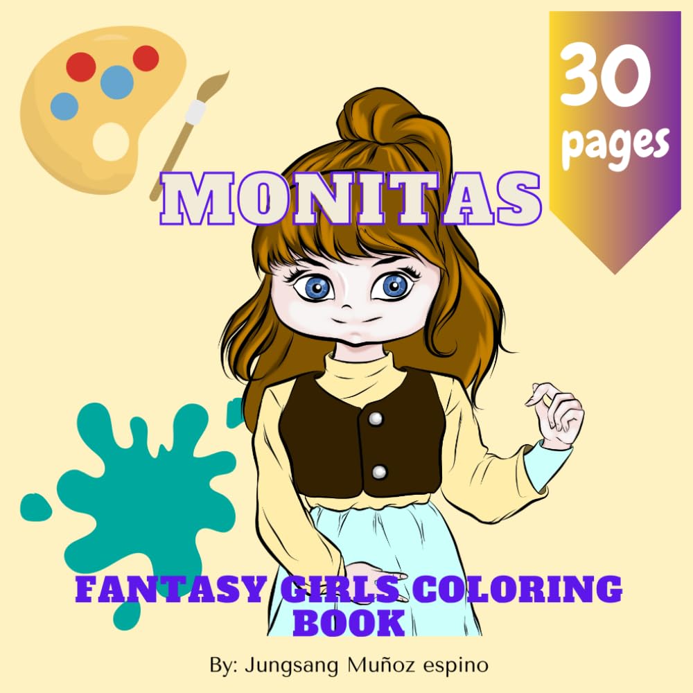 MONITAS: Fantasy Girls Coloring Book (MONITAS coloring book)