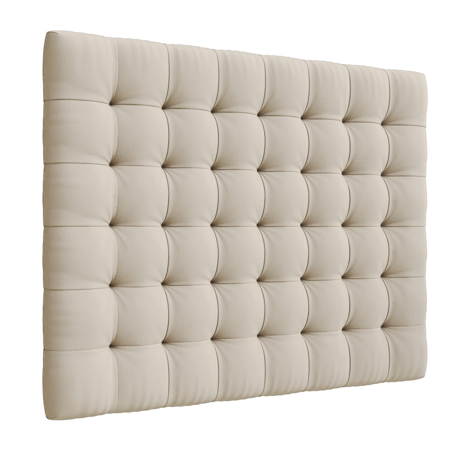 Cabecero tapizado Manhattan para Cama de 150 (160 x 120 cms) Beige Claro Textil Suave | Cama Juvenil | Cama Matrimonio | Cabezal Cama
