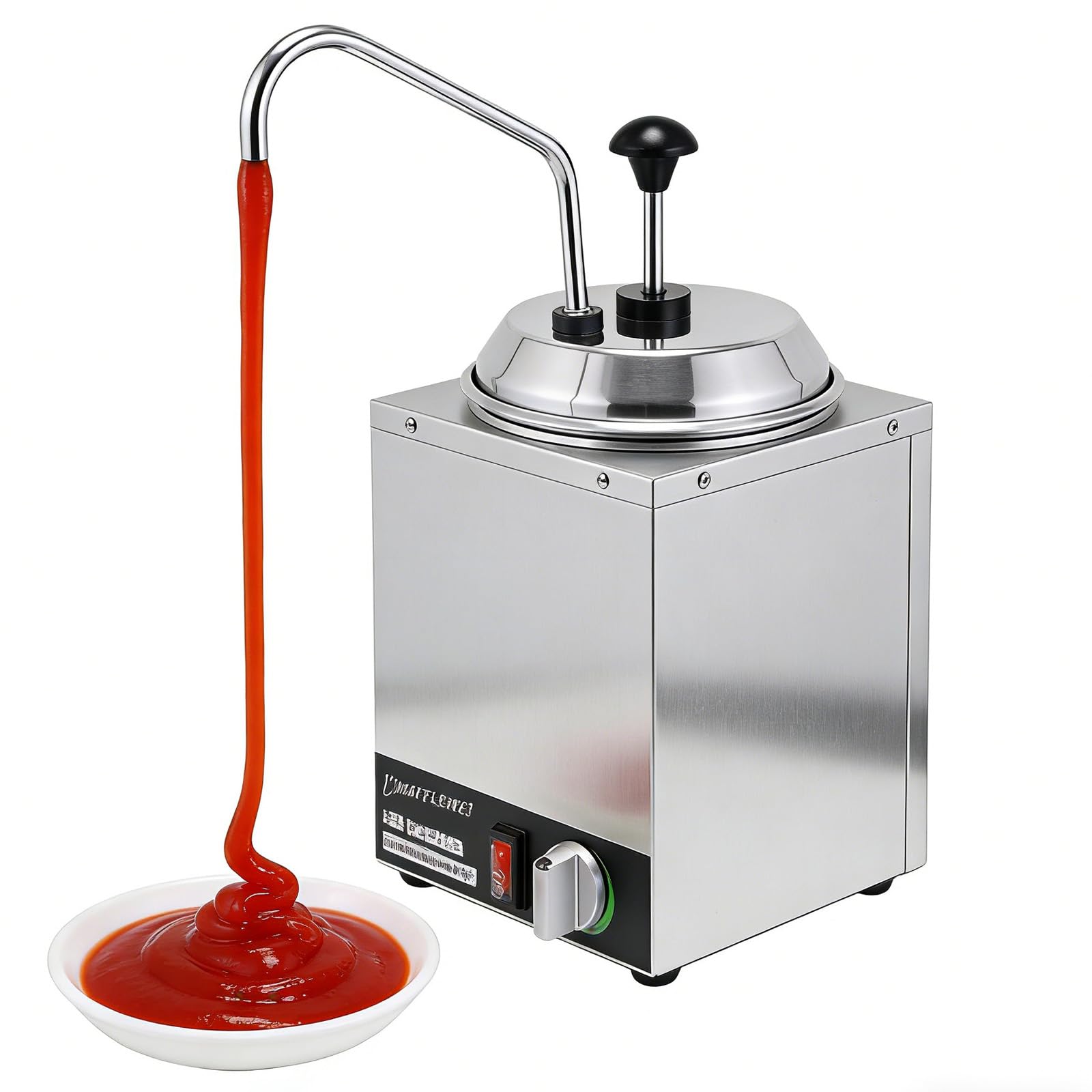 Calentador de dulces calientes máquina eléctrica para derretir salsas con bomba, temperatura ajustable, dispensador de queso nacho para dulces calientes y salsas de caramelo, perfecto para fiestas