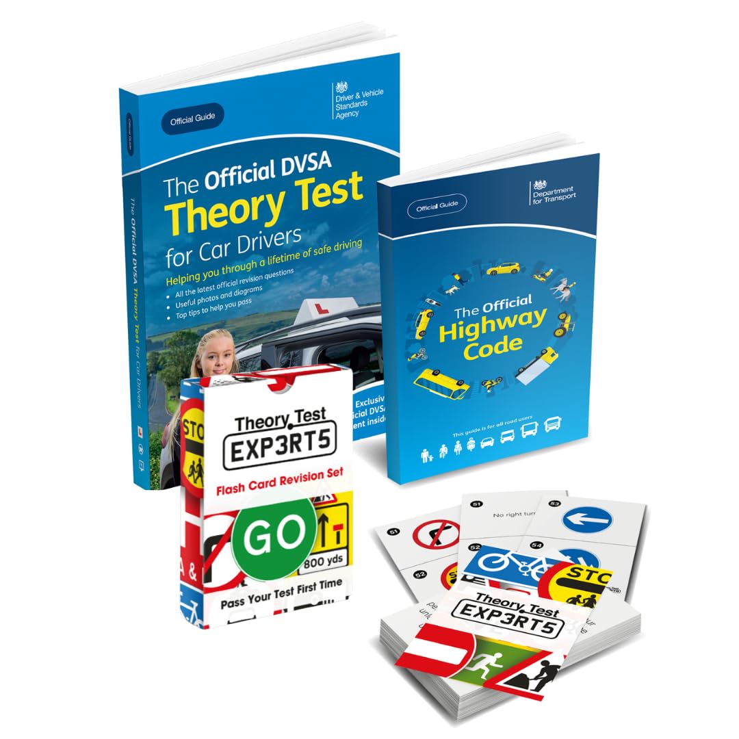 The Highway Code 2025 Theory Test Book 2025 UK DVLA 128 Road Signs Flash Cards 2025 - Driving Instructor Approved - Driving Test Gifts For Teenage Boys & Girls 16-18 Years