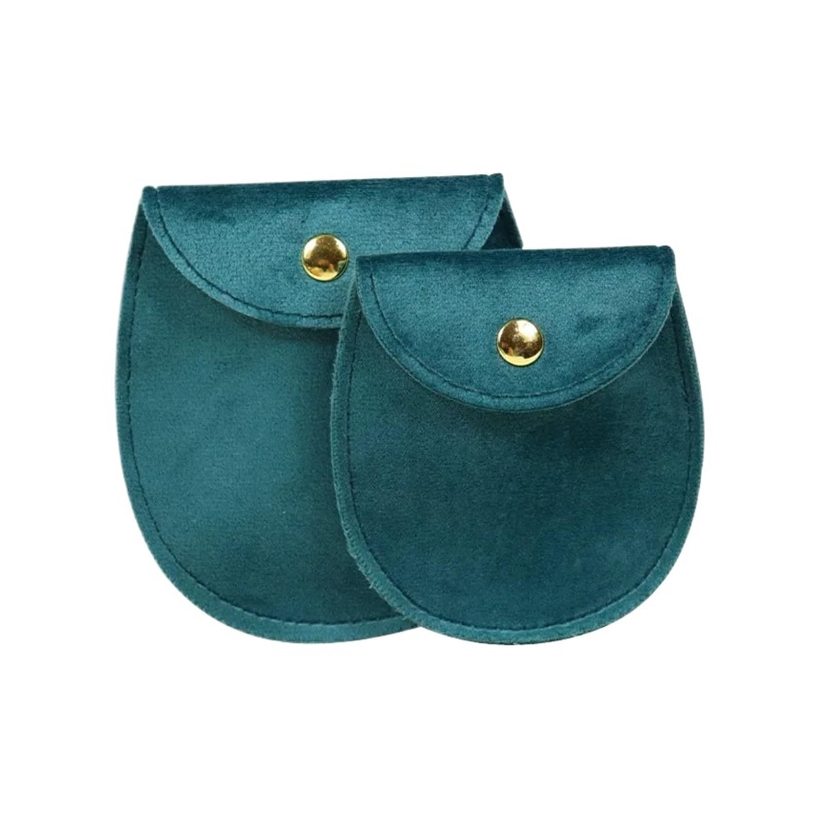 SHENJMAI Velvet Jewelry Pouches Jewellery Pouch Snap Button Velvet Bag Envelope Jewelry Packaging Wedding Bracelet Necklace Earrings Rings Storage(Peacock Blue-9X10cm)