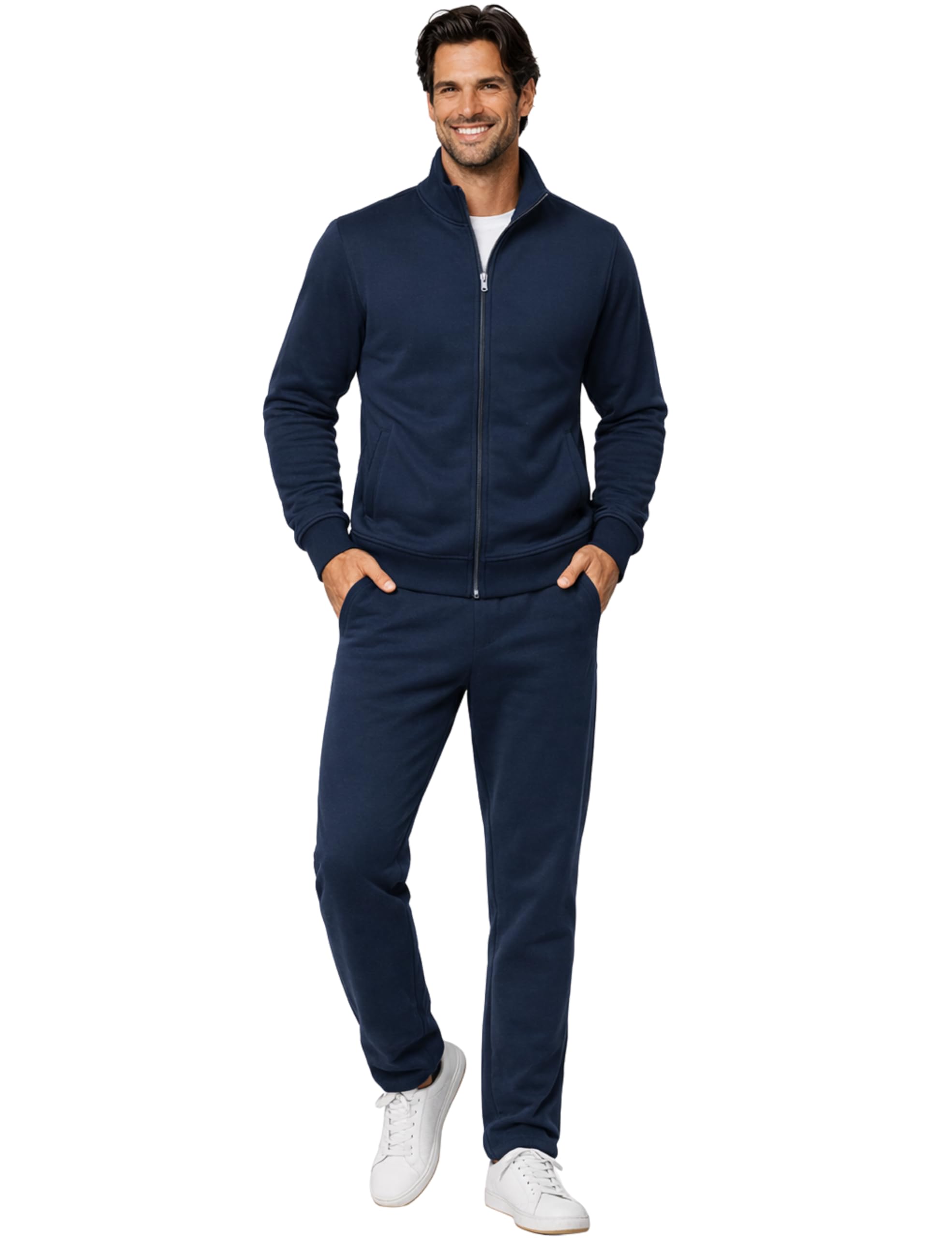 Morgenstern Survêtement Homme Ensemble Coton Classique Gris Taille M-XXL