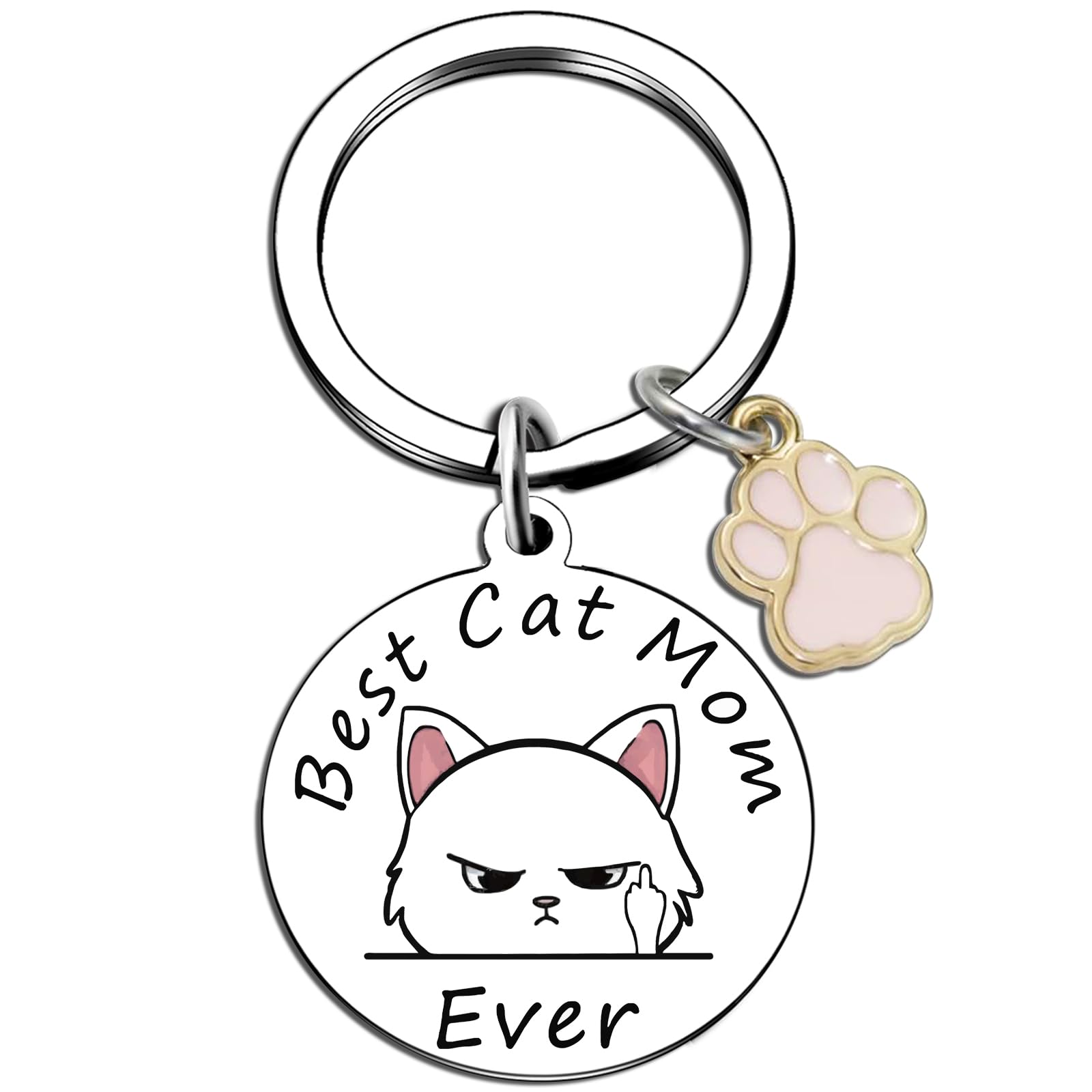 Aisity Cat Mom Mothers Day Gifts Ideas Funny Cat Keychain For Women Cats Loves Teen Girls-Best Cats Moms Ever Gifts Key Chain For Catty Mom Mothers Day Birthday Present