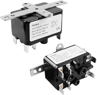 2-Pack 24V SPST Fan Relay AC Switch for HVAC Coleman Furnace Goodman Blower - 90-380 Isolation Relay Control