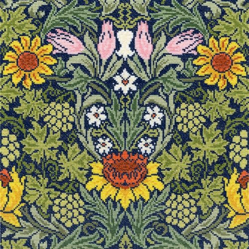 Kit point de croix Motif tournesols Bothy Threads XAC4 toile broderie 31 x 31 cm
