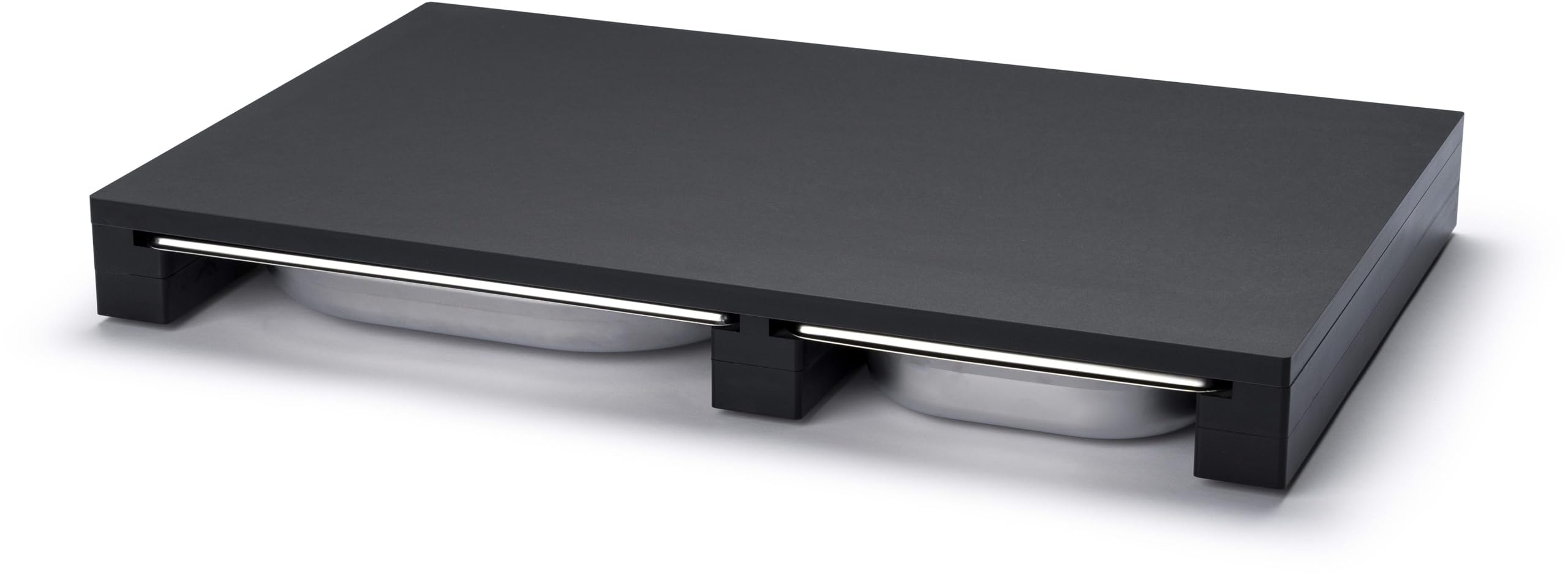 Continenta - Tabla de cortar (2 cajones, 49,5 x 32,5 x 5 cm), color negro
