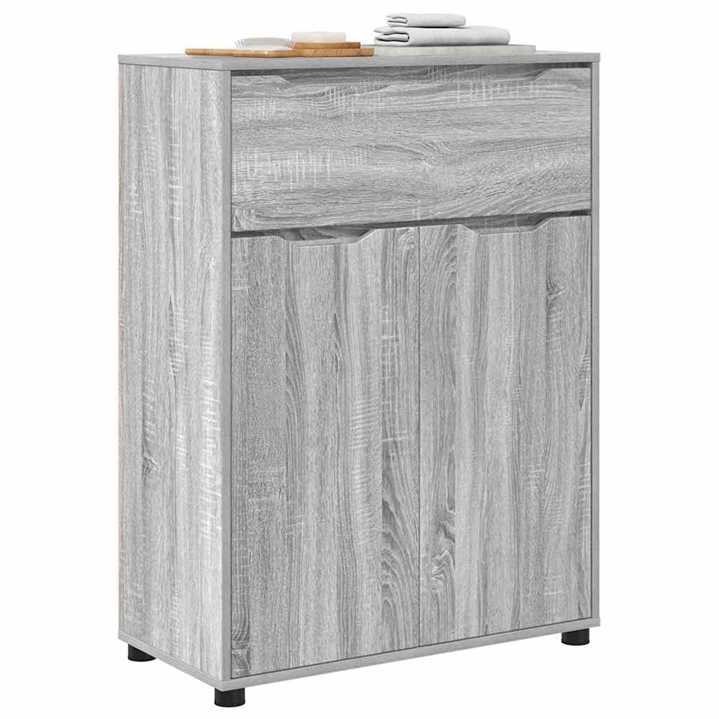 Armadietto da bagno con ante grigio Sonoma, 72,5 x 36,5 x 100 cm