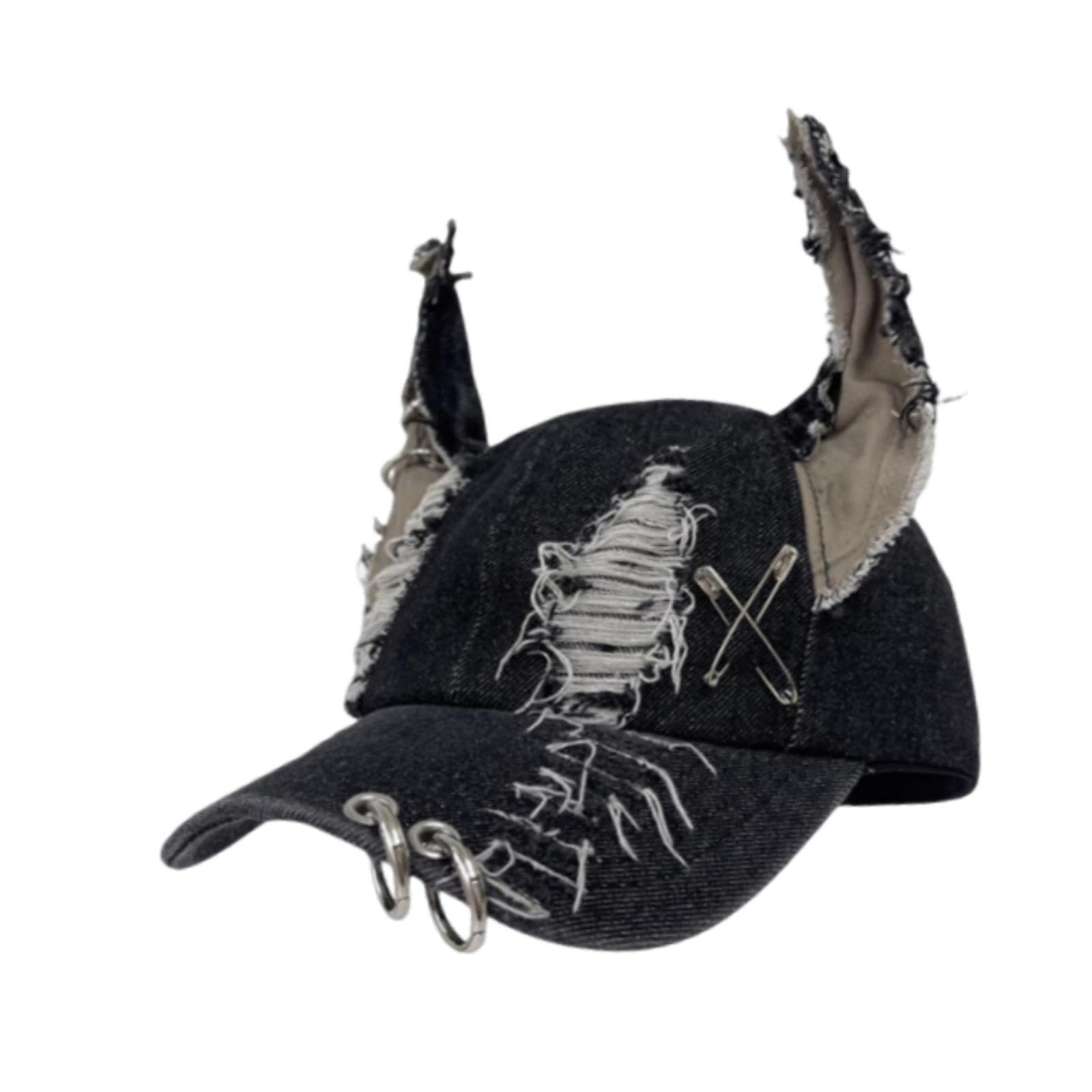 Sharplace Baseball Cap Fantasia Animale Denim Visiera Regolabile Traspirante Stile Gotico Adatto per Donna Uomo Party Cosplay Vita Quotidiana Famiglia