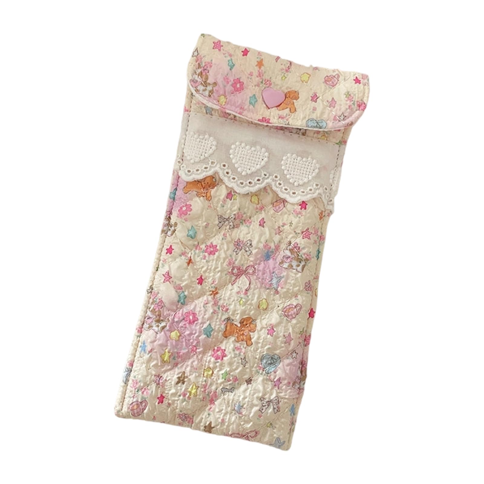 Jazuaiao Charm Cartoon Eyeglass Holder Padded Storage Pouches for Daily Use or Travel Soft Padded Eyeglasses Bag