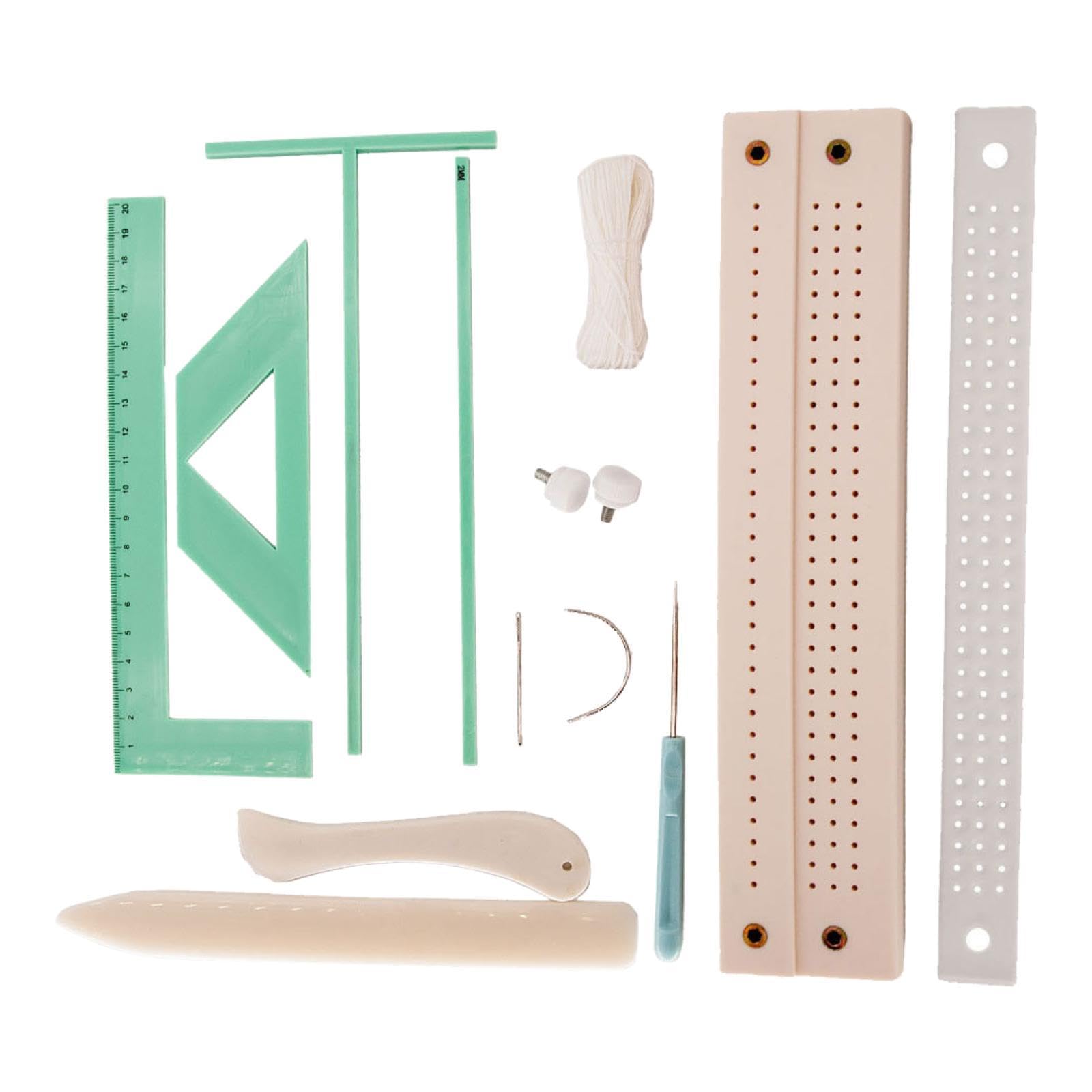 Generic Kit per Rilegatura, Righello, Forniture per Cucito, Kit di Base per Rilegatura, Set di Strumenti