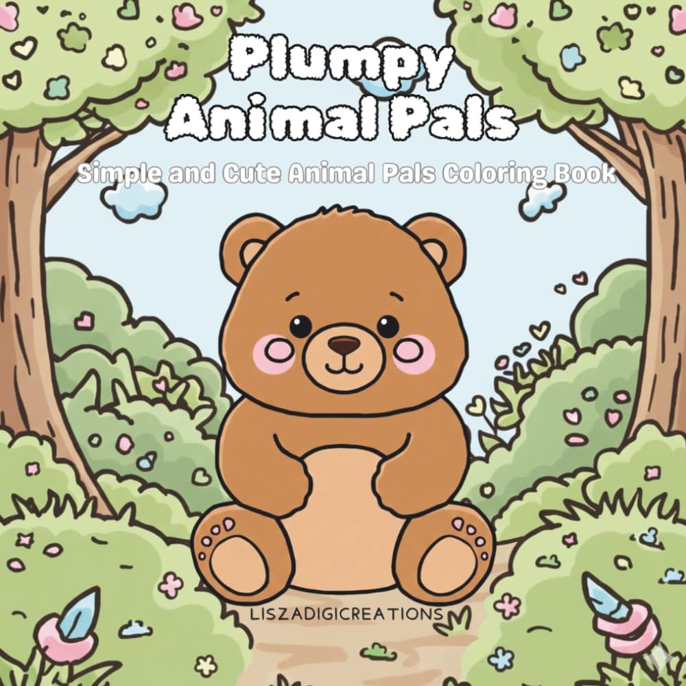 Plumpy Animal Pals: Simple and Cute Coloring Book