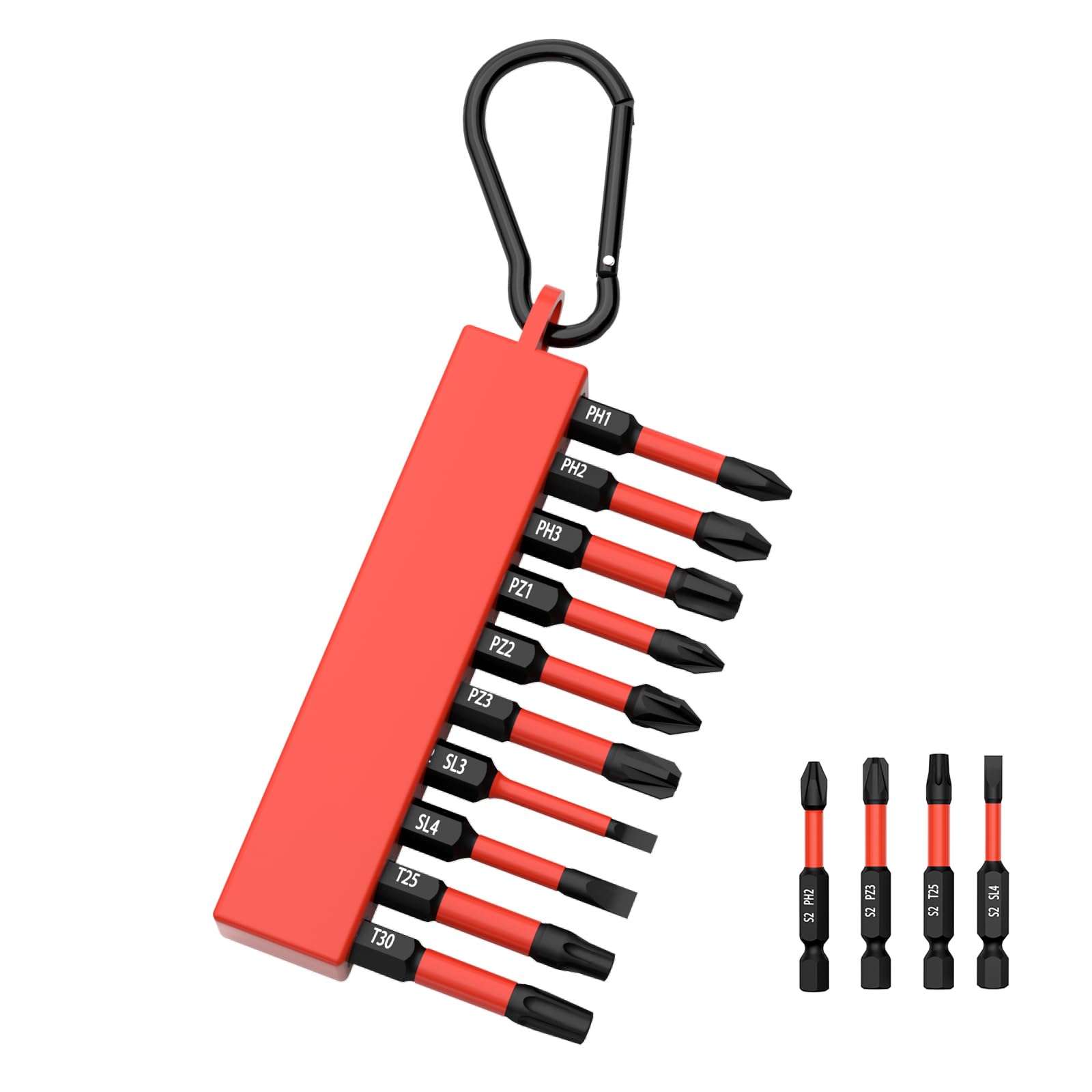 10Pcs Magnetic Screwdriver Bits Set, 1/4 Inch Hex Screwdriver Impact Kit, 2 Inch Long, Used for Power Screwdrivers and Electric Drill Drivers