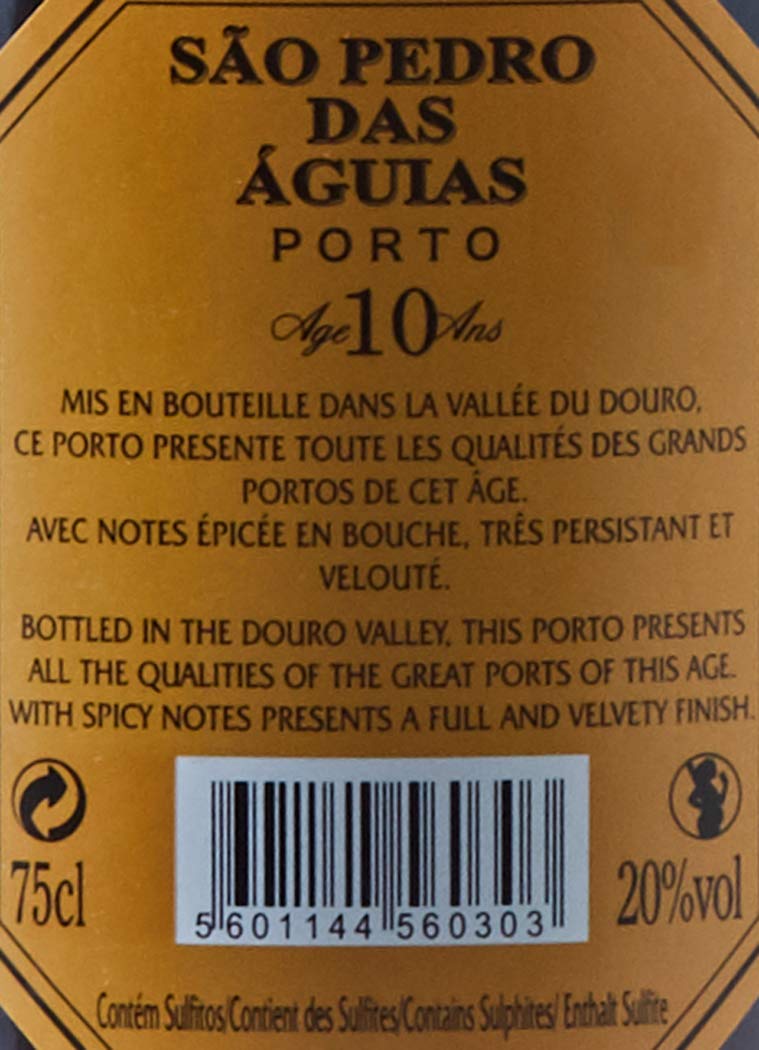 SAO PEDRO 10 Ans 75 cl