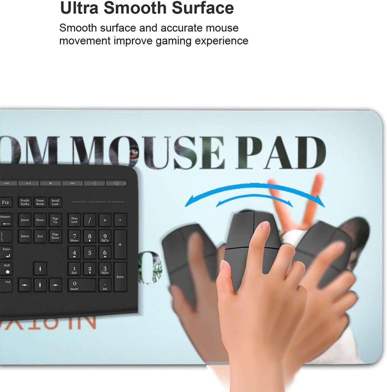 Custom Mouse Pad with Photo for Desk Gaming,Personalized Cool Cute Funny Mouse Pad for Wireless Mouse with Picture 35.5x16 in