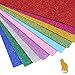 10 Pezzi Cartoncino Glitterato Fogli Carta Glitter A4 Colorata Colorate Adesive per Progetti Fai da Te Scrapbooking Arte Aula Forniture