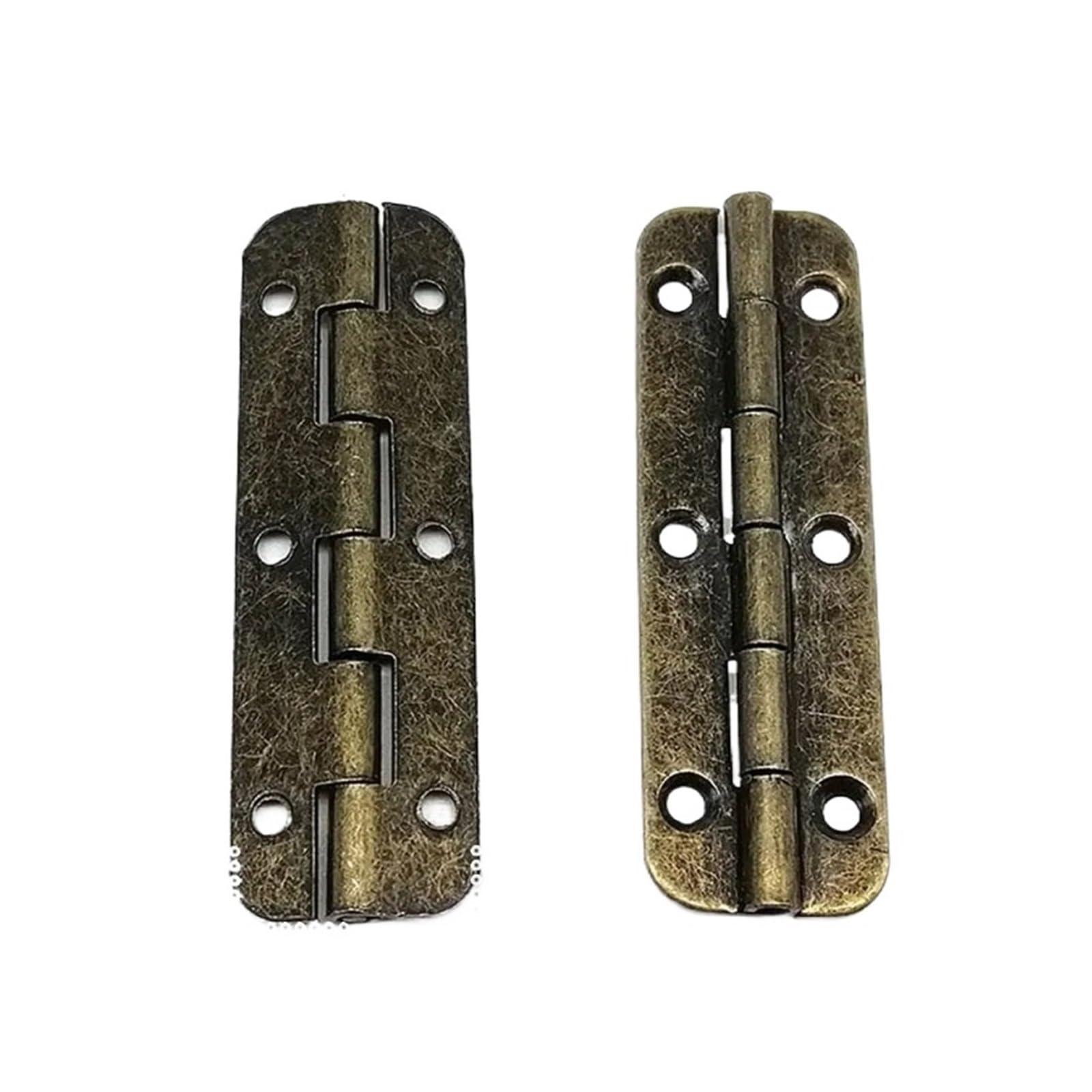 Folding Door Hinge,12pcs Antique Vintage Jewelry Wooden Box Case Lengthened Long(50x15mm)
