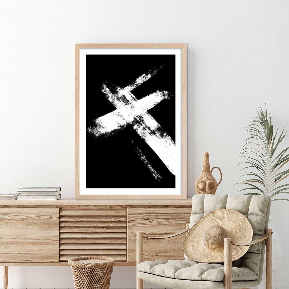 Póster de cruz de prueba negativa, fabricado en Francia, 60 x 90 cm