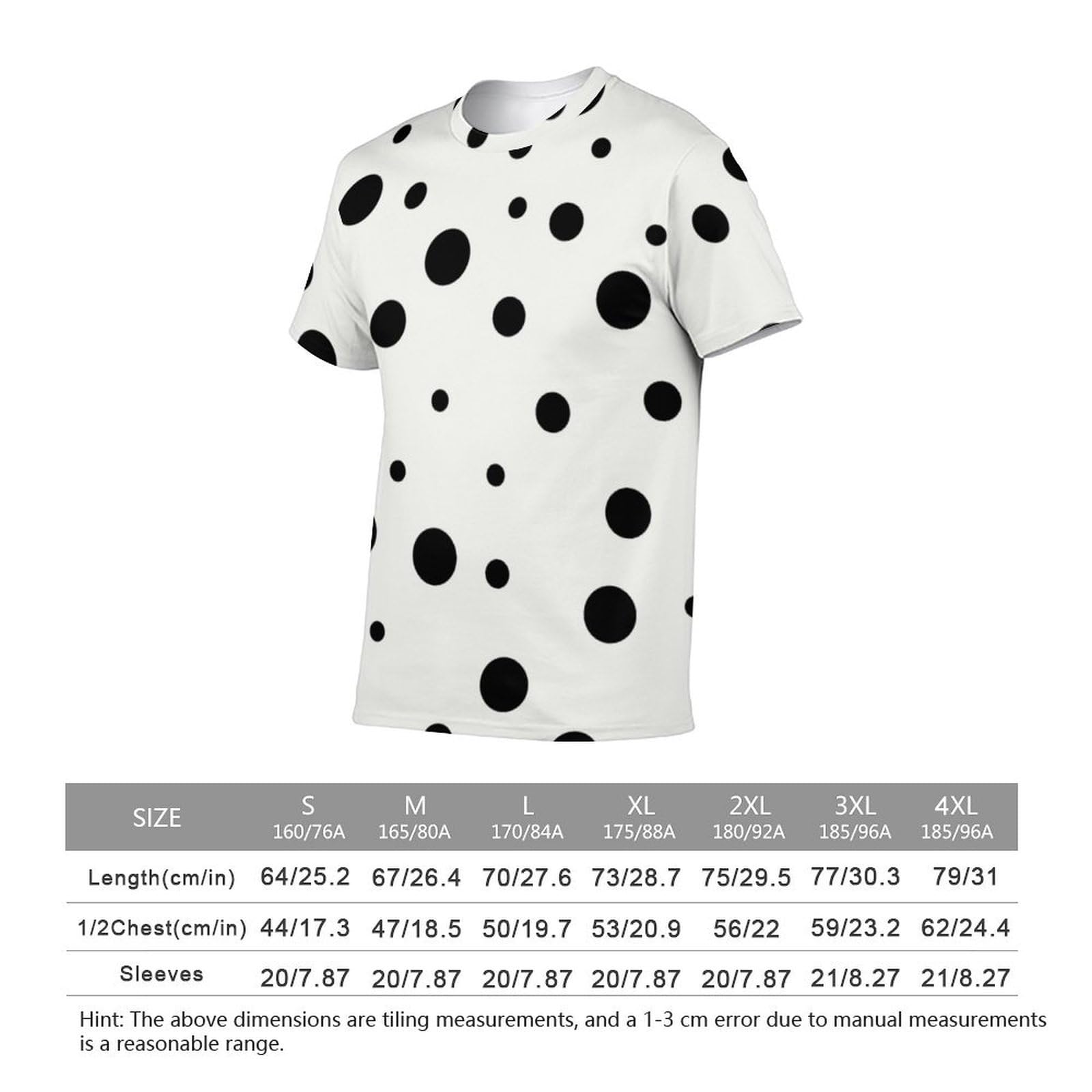 Amazon.co.jp: Tシャツ 水玉柄 ドット 白黒 ティーシャツ 半袖 夏服