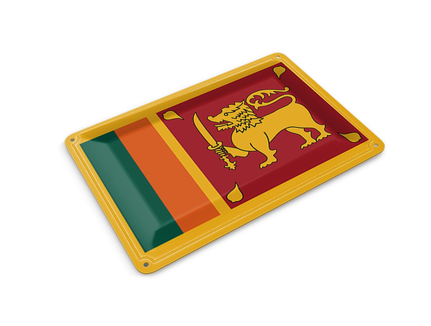Femer Tin Postcard Sri Lanka Flag 14 x 10 cm Flag of Sri Lanka Decorative Sign