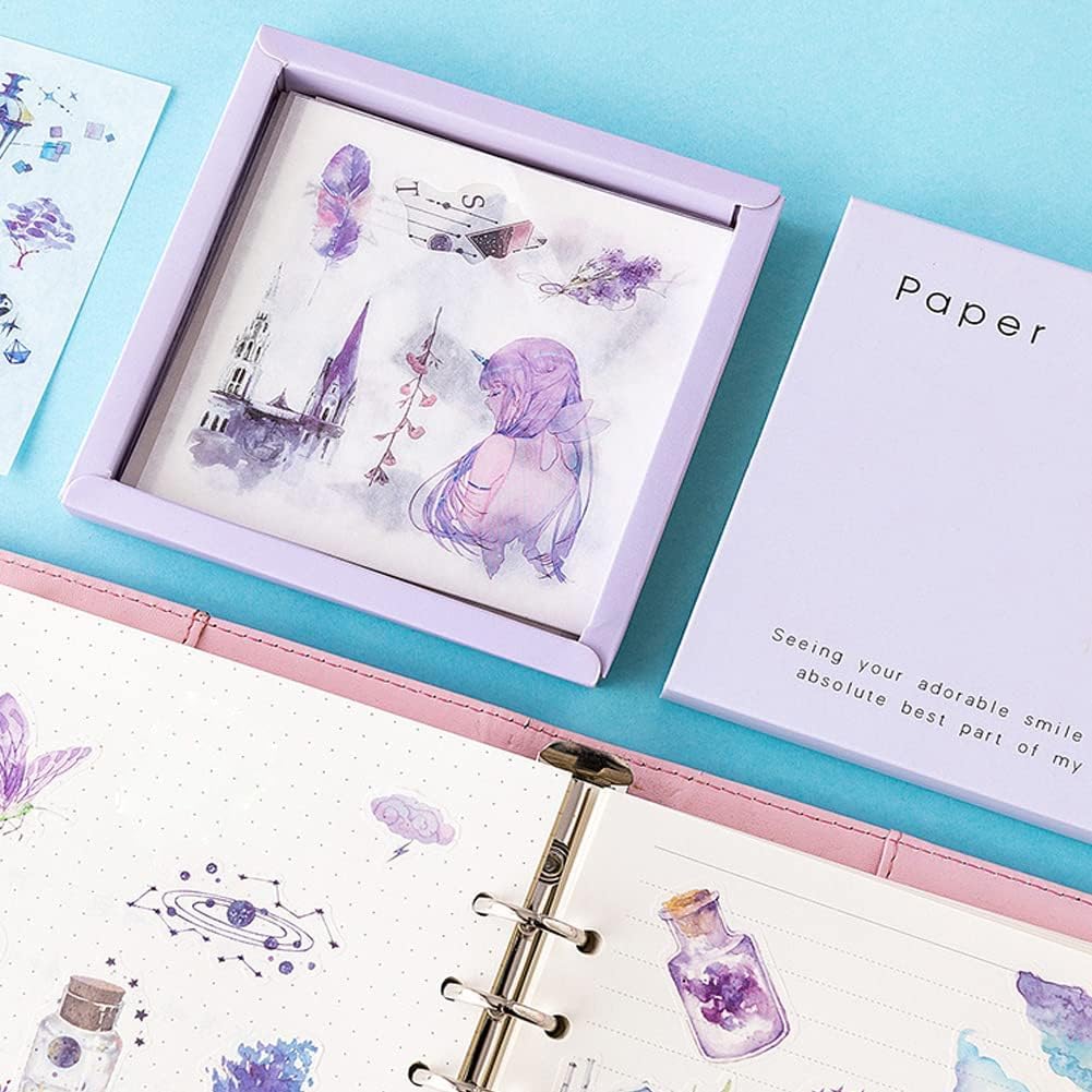 Zestaw uroczych naklejek Washi 50 arkuszy – akwarela, DIY, dekoracyjny album do scrapbookingu, naklejka do pamiętnika, pamiętnika, rękodzieła artystycznego, albumu, planerów, pamiętników,