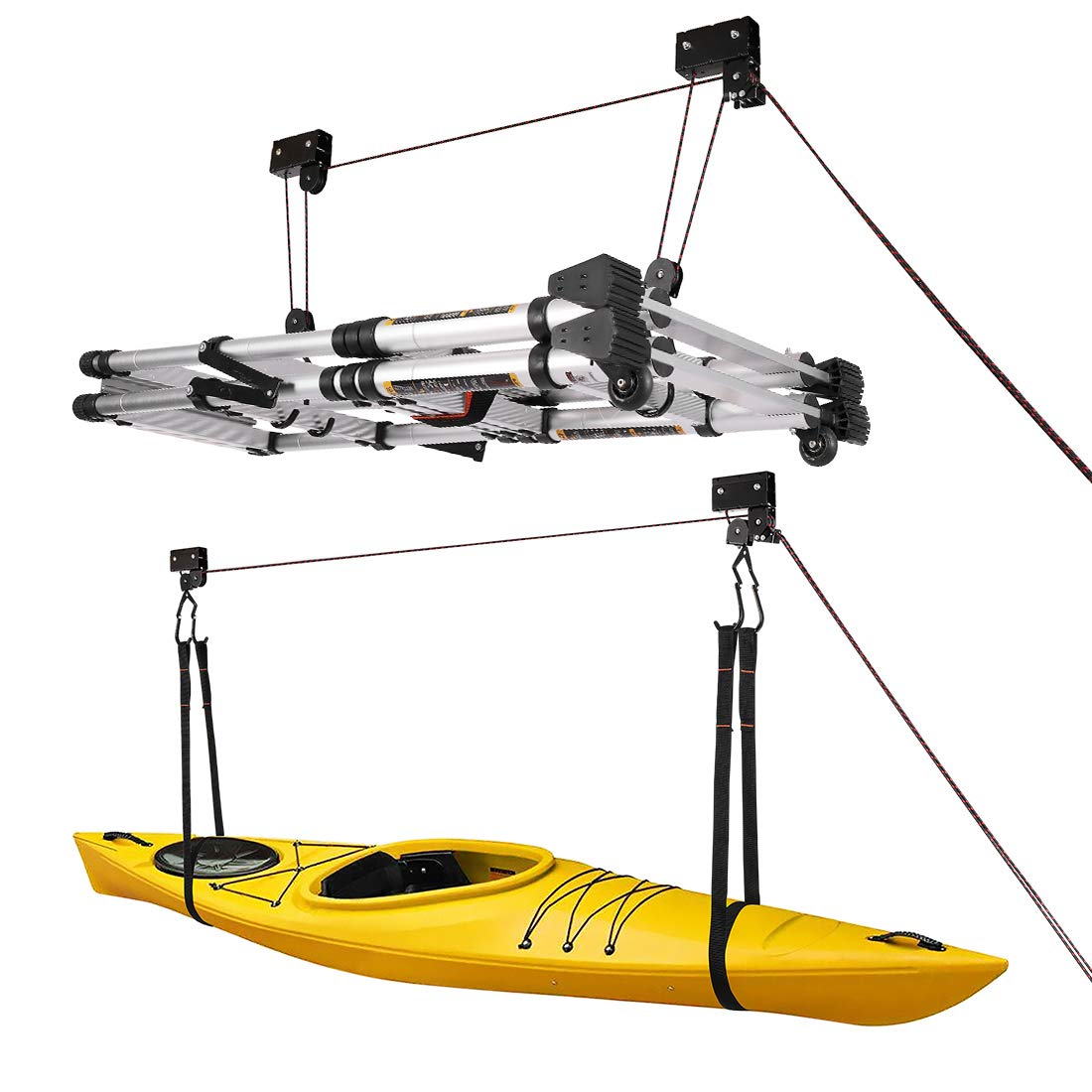 Buy VIVOHOME Heavy Duty 2Pack 125 Lbs Capacity Ceiling Mounted Bicycle