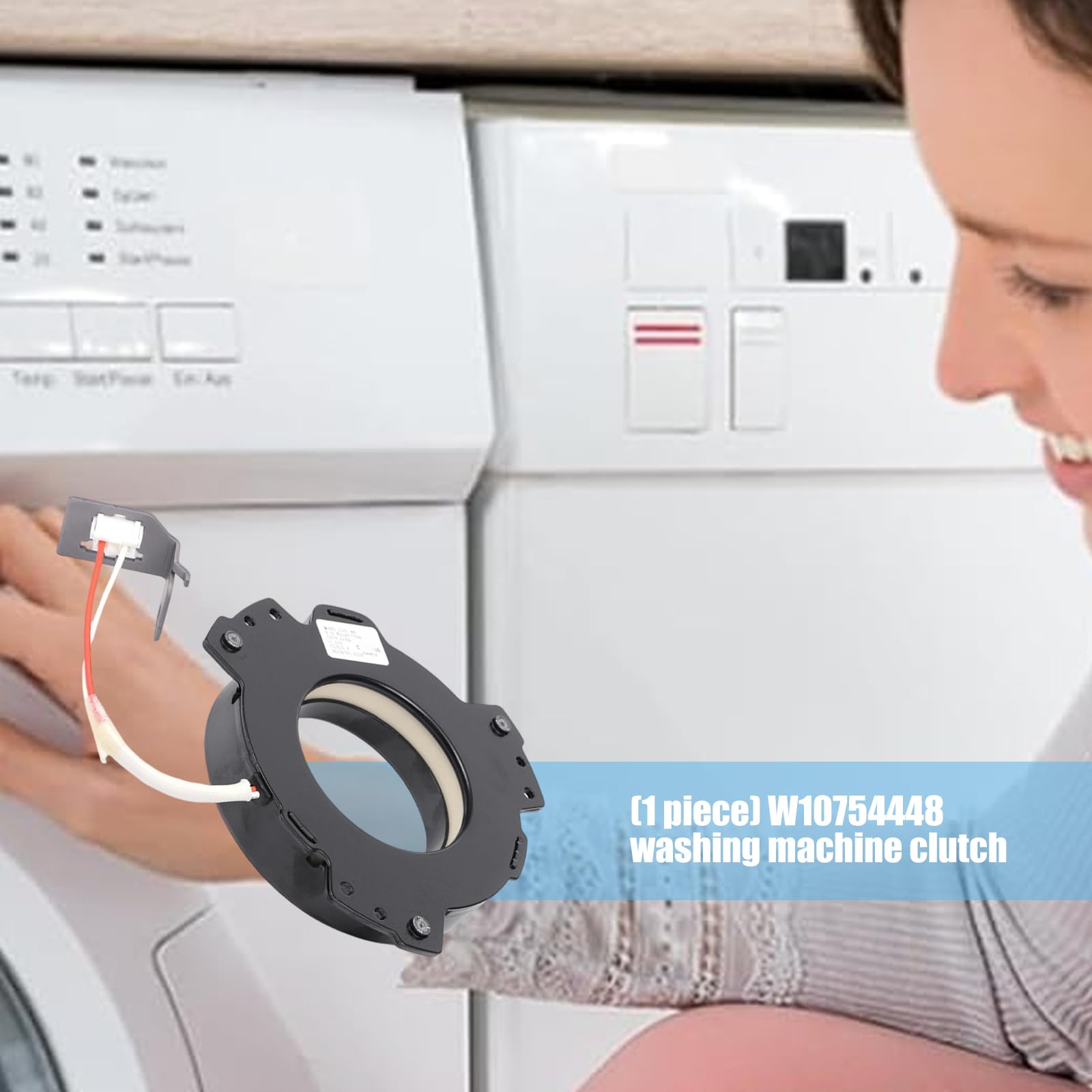 Embrague de repuesto de hierro para reparación de electrodomésticos, apto para varias arandelas, instalación rápida, salida de bajo ruido, embrague de lavadora