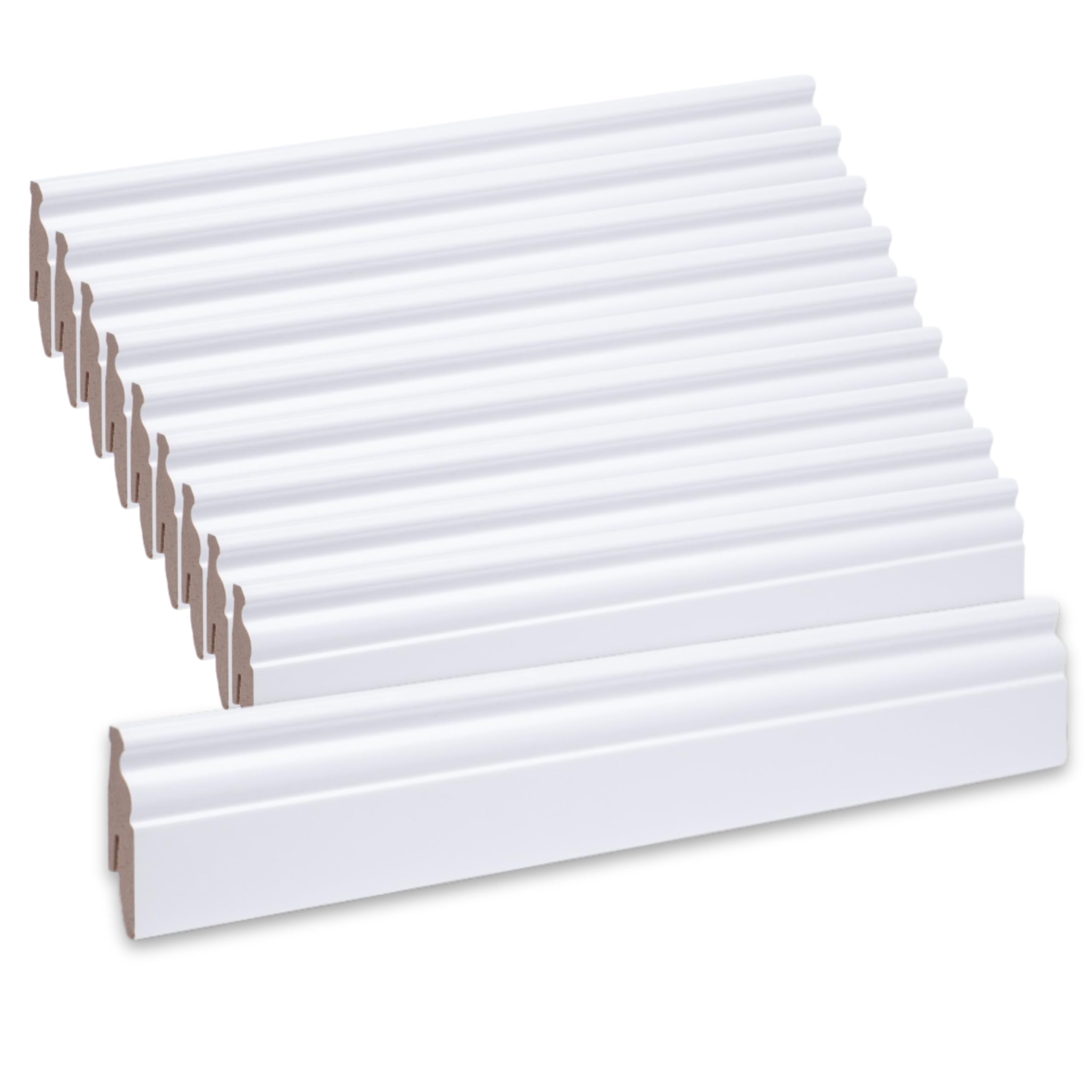 Leiste24 26 m Sockelleisten Berliner Profil 60 mm All Inclusive Paket