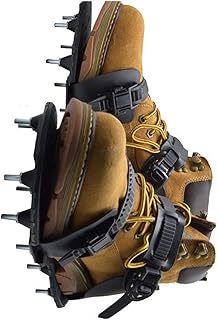 Zqxnt Zapatos de piso epoxi antideslizantes con pinchos, diseño de hebilla ajustable, capacidad de 200 libras, zapatos de trabajo para suelos epoxi