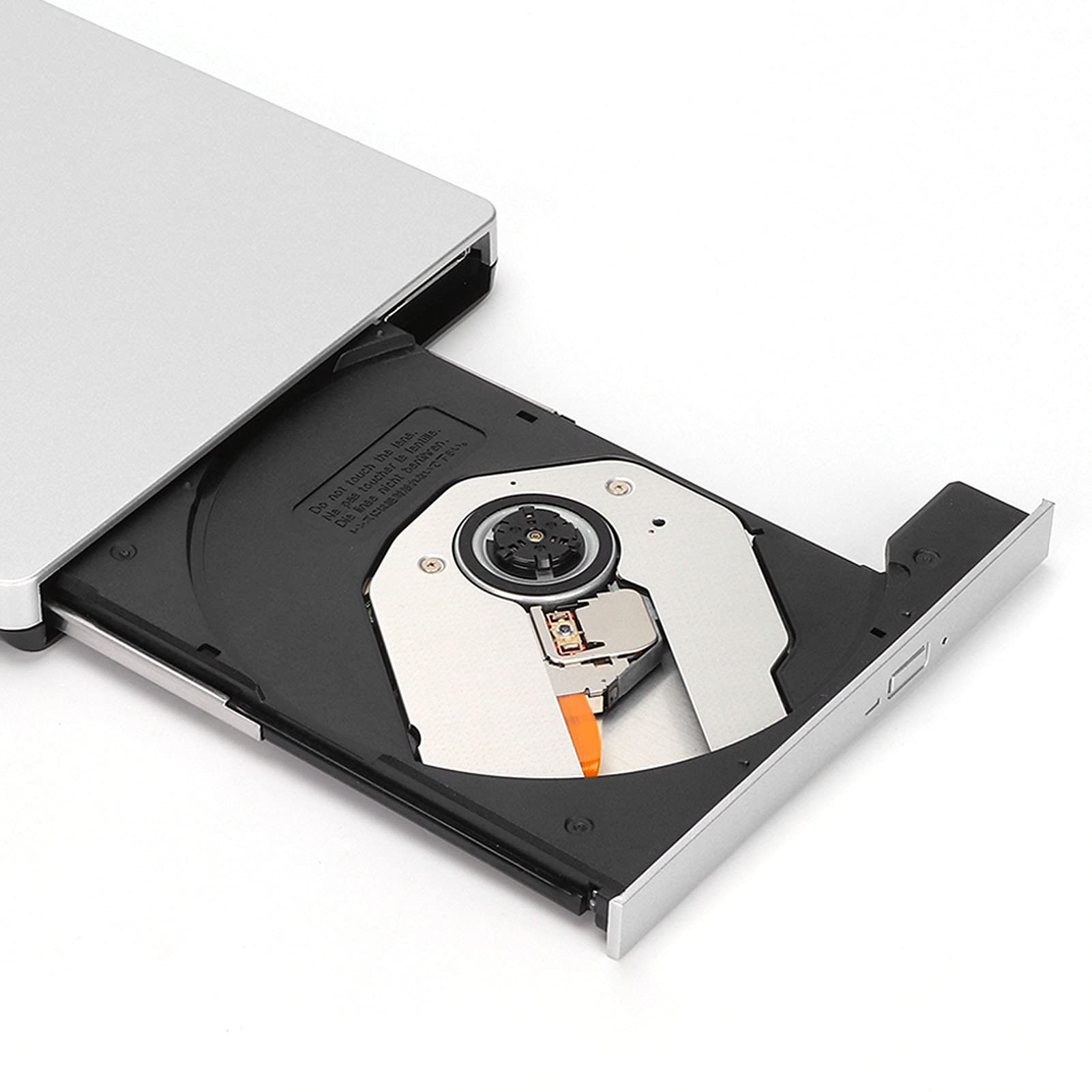 unità Dvd Esterna, unità CD/Dvd Portatile USB 2.0/Lettore Dvd per Masterizzatore CD Rom Portatile Compatibile con XP/Wind10/Vista/7/Linux/OS X(d'Argento)