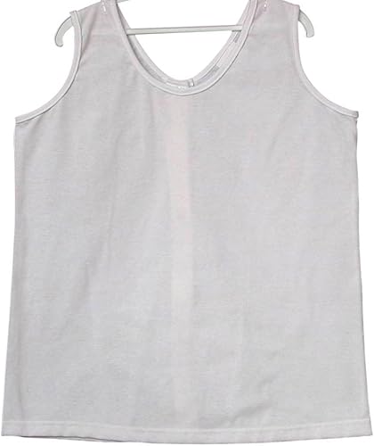 Adaptive Back Snap Undershirt Chaleco (M) Blanco