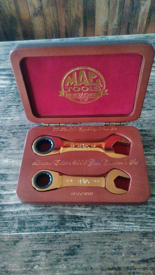Amazon | MACTOOLS 24Kゴールド スタビーラチェットレンチセット 