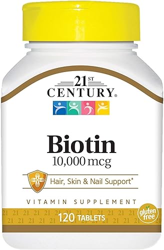 Miniatura 1 de 21st Century Biotina 10000 mcg, 120 tabletas (paquete de 3)