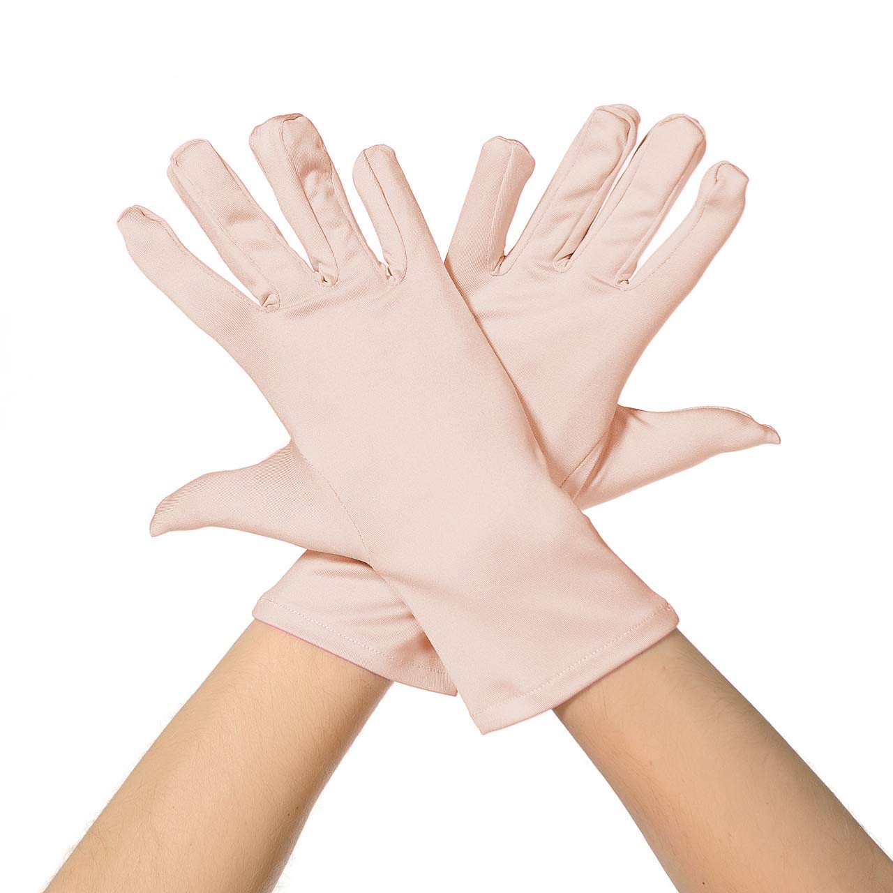 ALLNOWA Adult Unisex Wrist Length Spandex Full Finger Short Gloves Costume Glove One Size Fits All