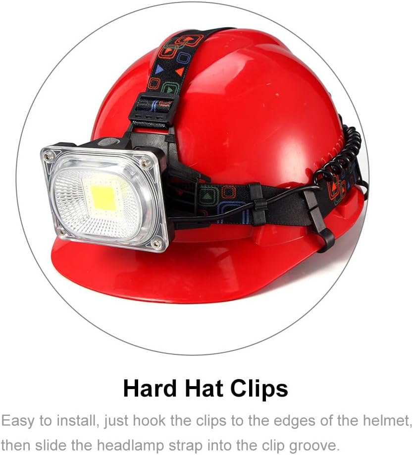 Generic Hard Hat Clips for Headlamp 32 Pcs Durable Plastic Helmet Light Clips Secure Hardhat Headlight Hook Easy Installation for Construction Safety