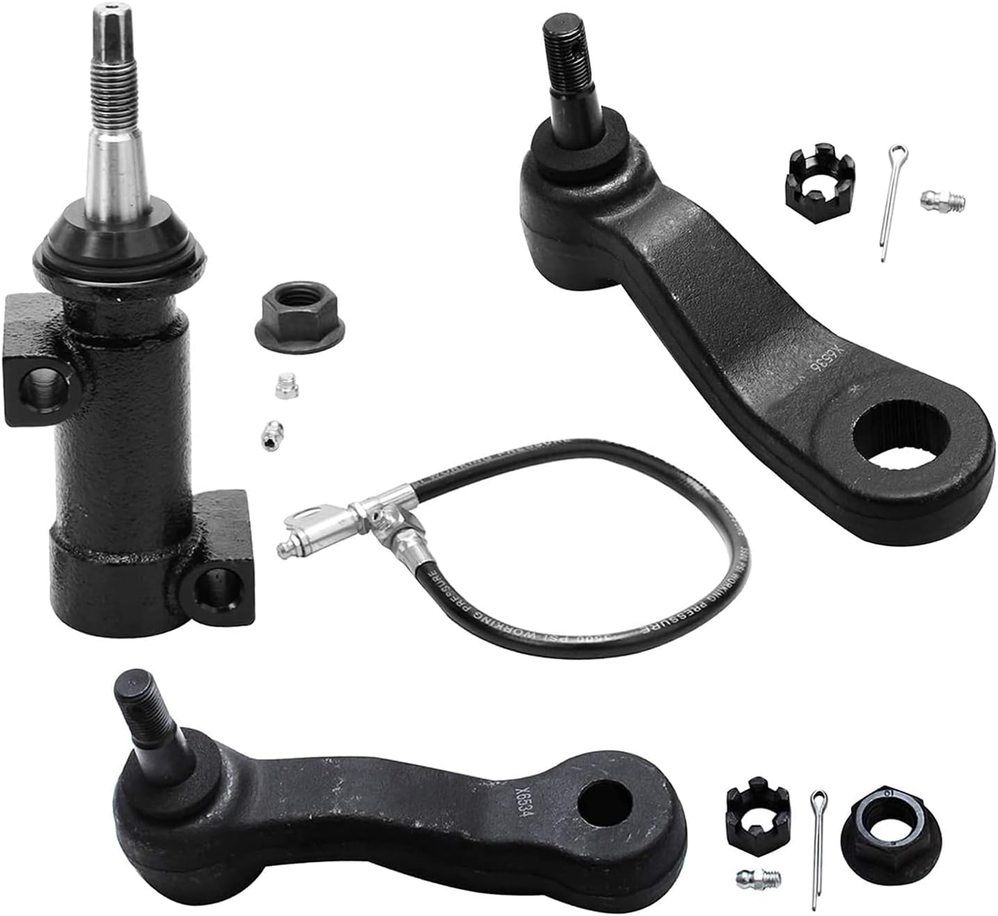 Detroit Axle - Front End Kit for Silverado Sierra 1500 Yukon GMC Chevy Tahoe Cadillac Escalade, Upper Control Arms Lower Ball Joints Sway Bars Tie Rods Pitman & Idler Arms Bracket Pivot Replacement
