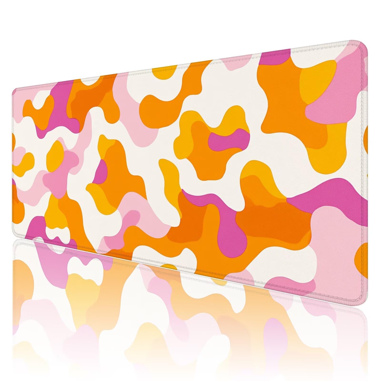 Tapis de Souris de Jeu rose Tapis de Souris XXl 1000x500x3mm paysage Tapis Souris Gaming Grand, Avec Bords Surpiqués et Base en Caoutchouc AntidéRapant Surface, AméLiore La PréCision et La Vitesse V76