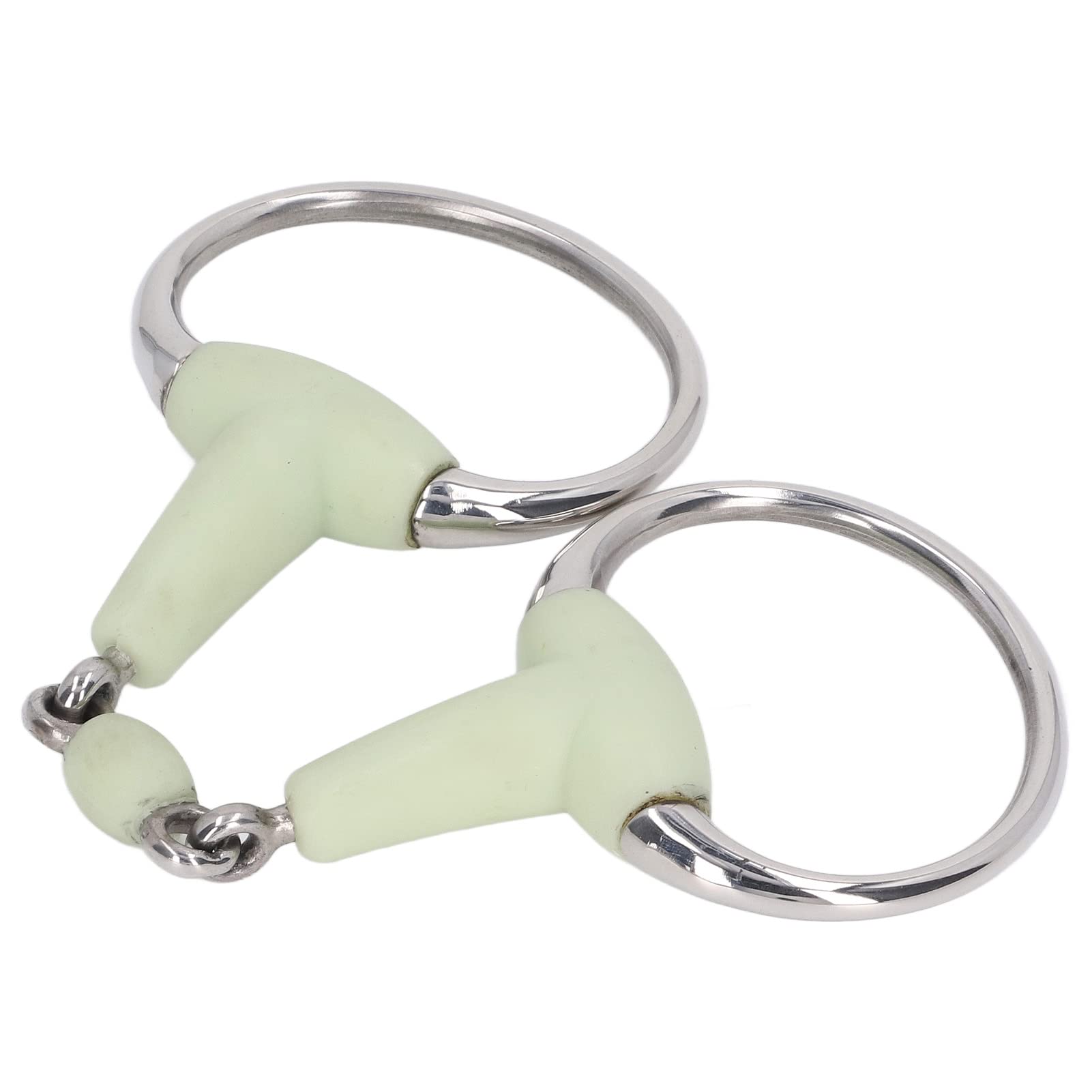 Natudeco Horse Snaffle Bit Garden Breeding Mouth Bit Stainless Steel Horse Snaffle Roller for 125mm Horse Mouth Equestrian Gardens Breeding Farms