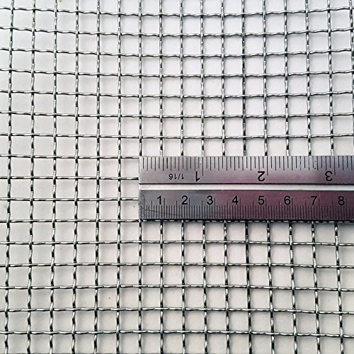 Woven Wire Mesh, 3 mesh (Stainless Steel 304L) – 7.3mm Aperture – by Inoxia Cut Size: 30cmx30cm